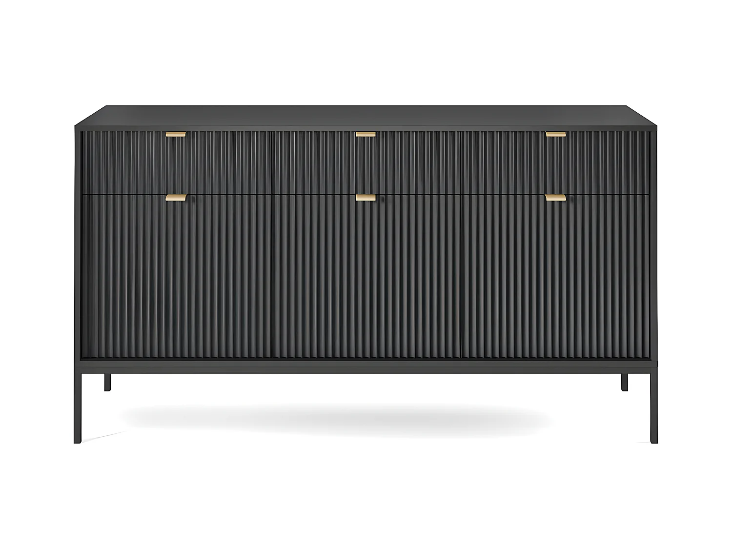 Sideboard mit 3 Türen & 3 Schubladen - Schwarz - LIOUBA von Pascal MORABITO
