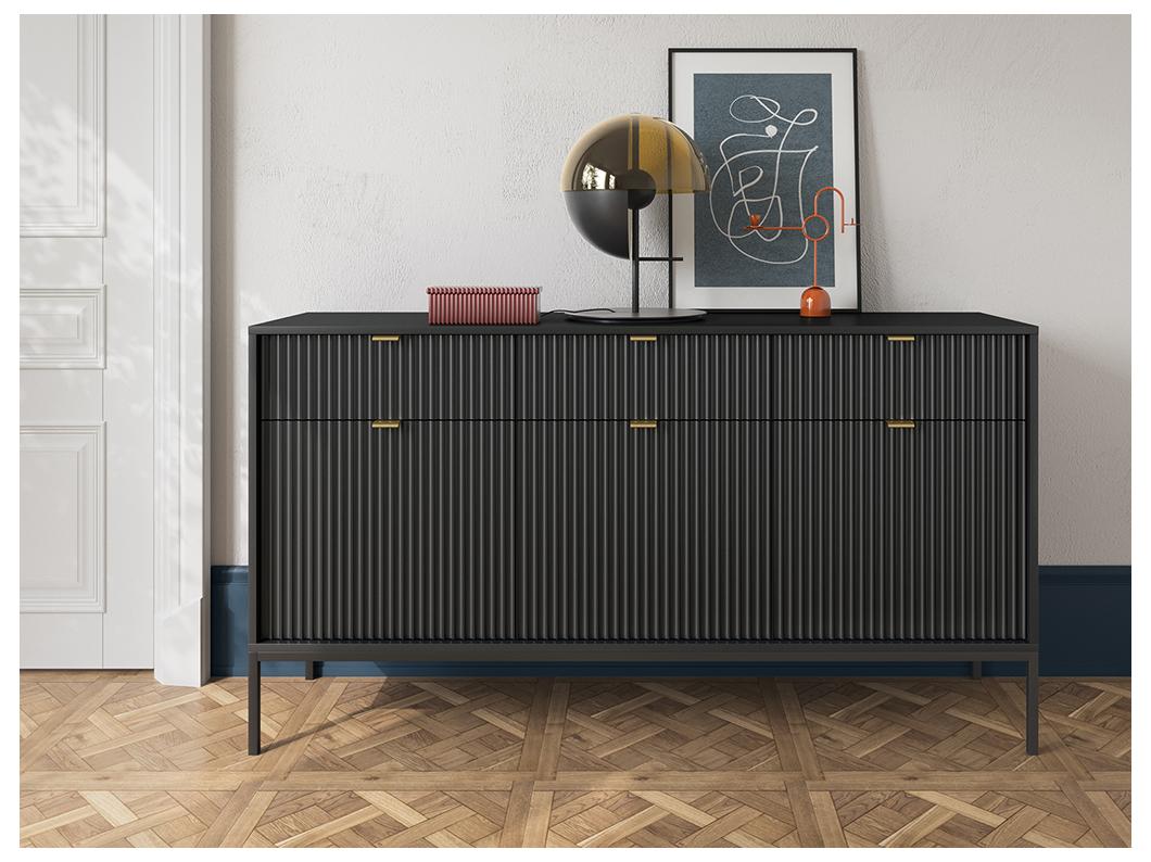 Sideboard mit 3 Türen & 3 Schubladen - Schwarz - LIOUBA von Pascal MORABITO