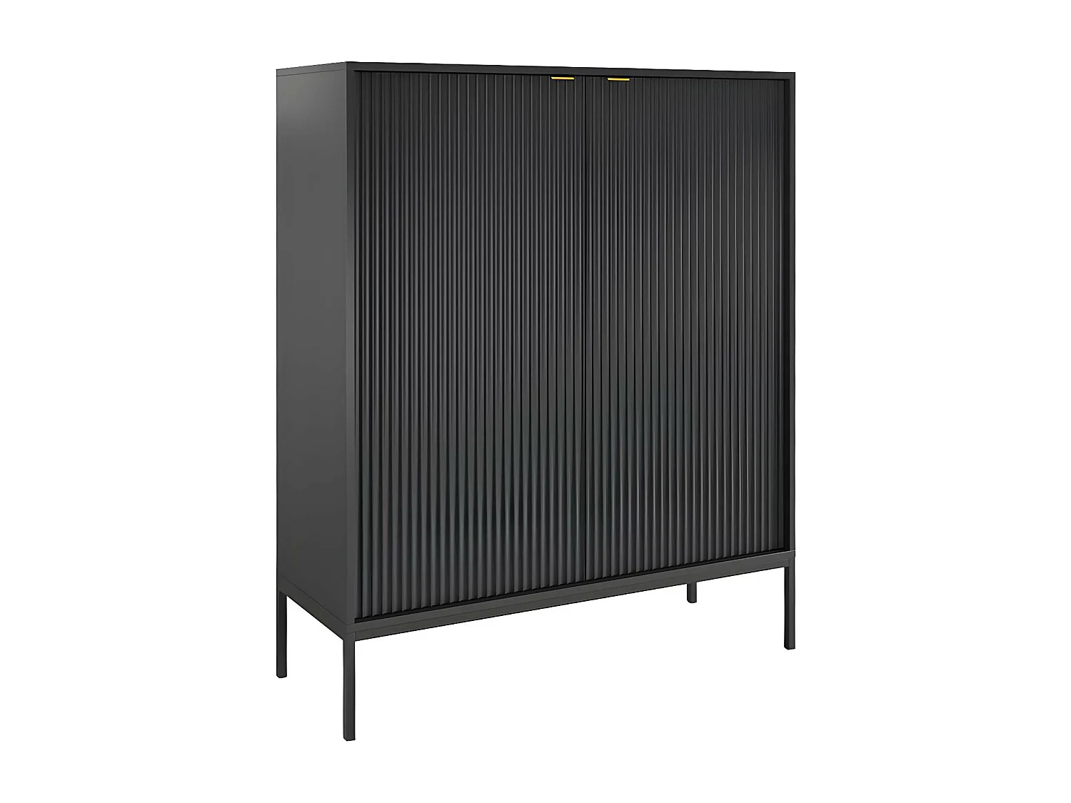 Highboard mit 2 Türen - Schwarz - LIOUBA von Pascal MORABITO