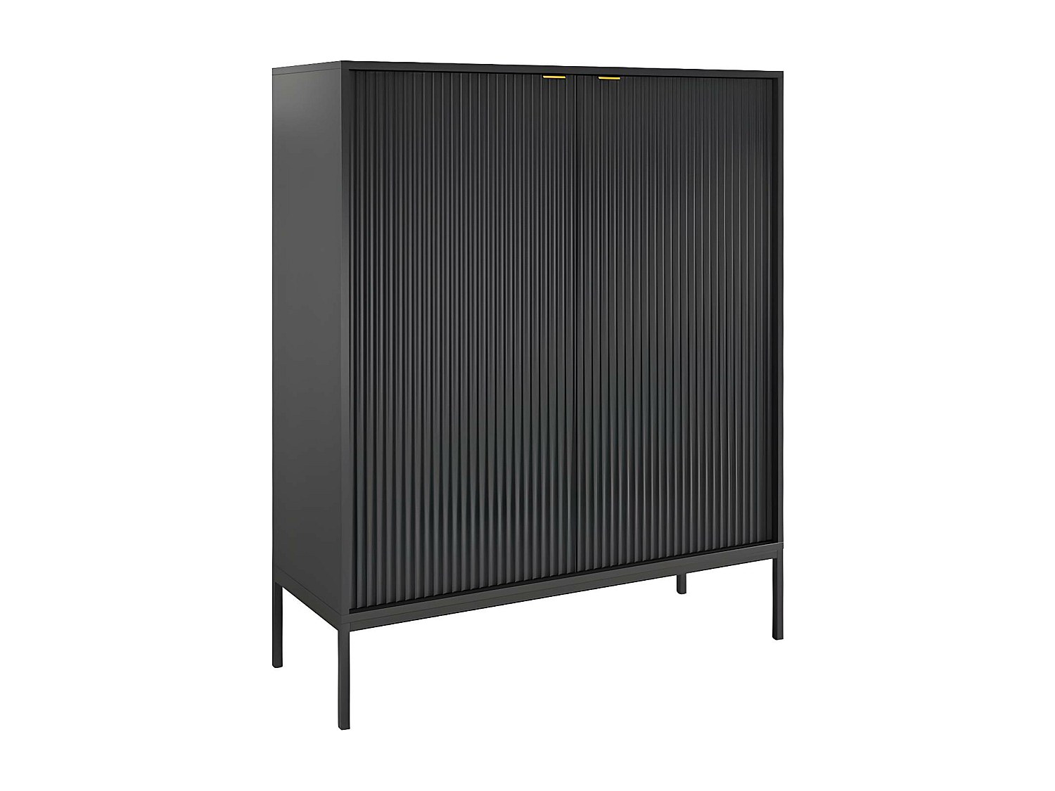 Highboard mit 2 Türen - Schwarz - LIOUBA von Pascal MORABITO günstig online kaufen