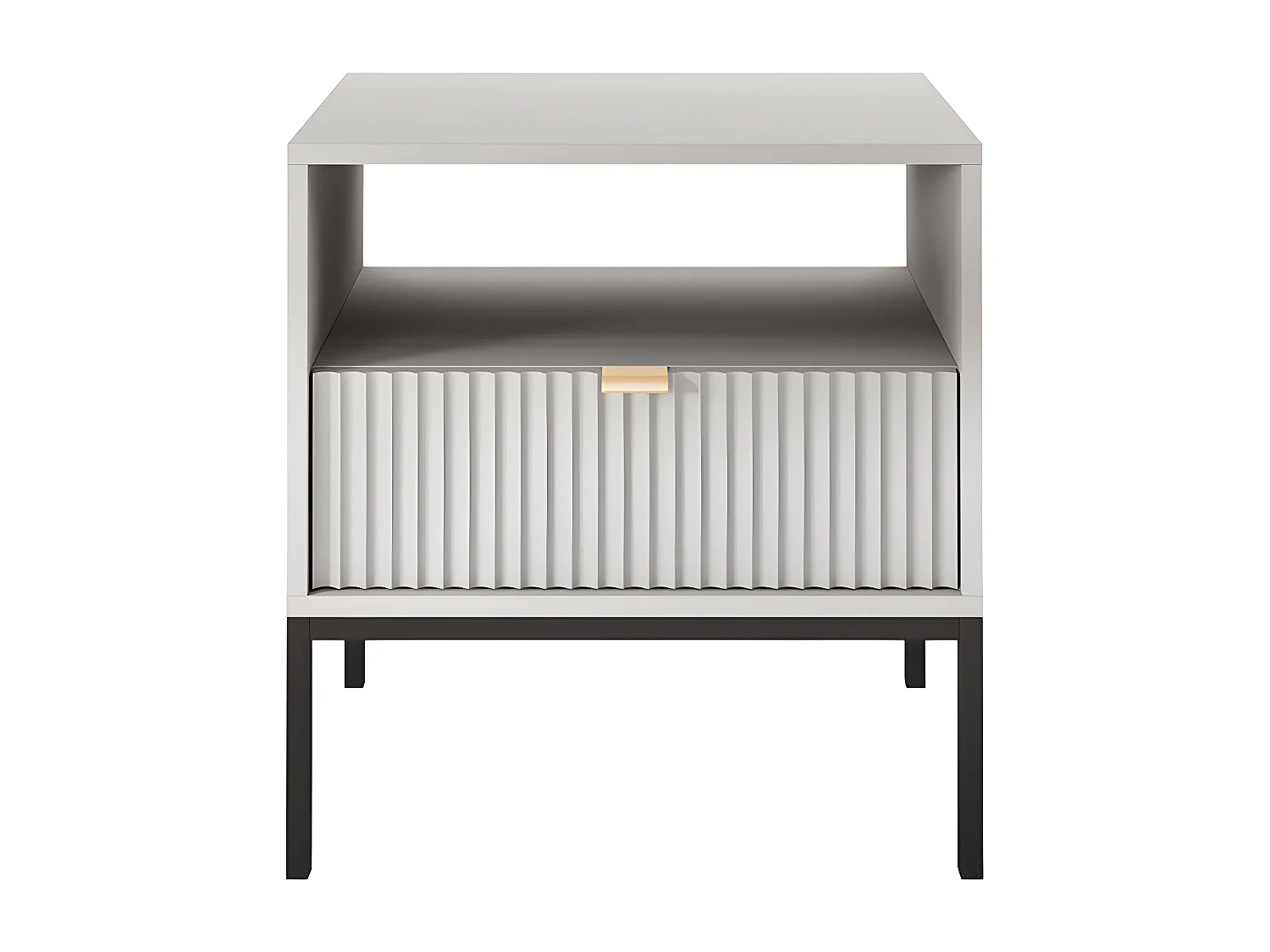 Nachtkastje - 1 lade en 1 nis - Grijs - LIOUBA - van Pascal Morabito