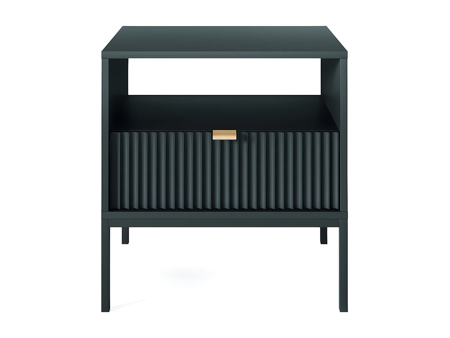 Table de chevet 1 tiroir et 1 niche - Noir - LIOUBA de Pascal Morabito