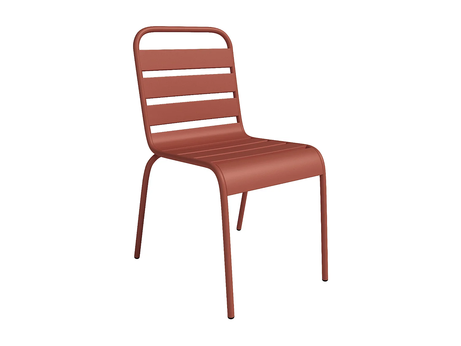 Gartenstuhl stapelbar 2er-Set - Metall - Terracotta - MIRMANDE von MYLIA