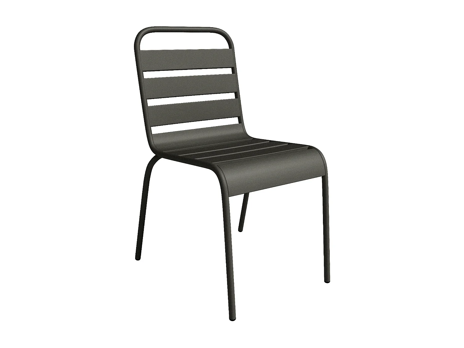 Gartenstuhl stapelbar 2er-Set - Metall - Anthrazitgrau - MIRMANDE von MYLIA