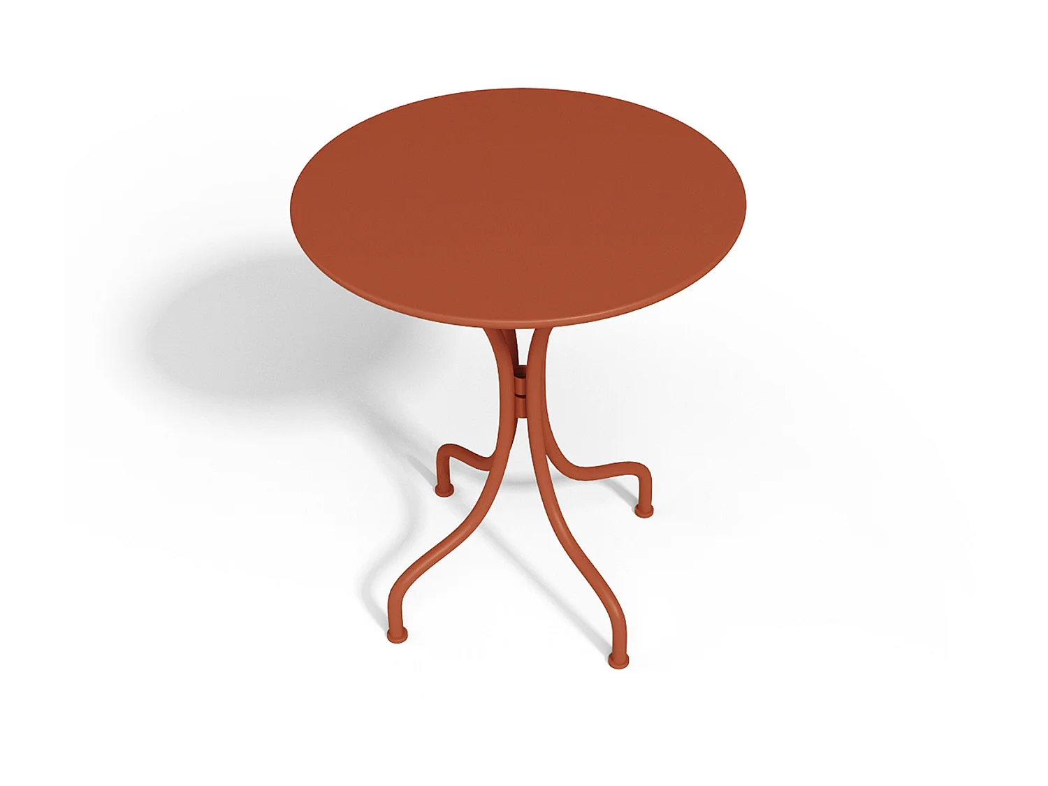 Table ronde de jardin D.60 cm en métal - Terracotta - MIRMANDE de MYLIA