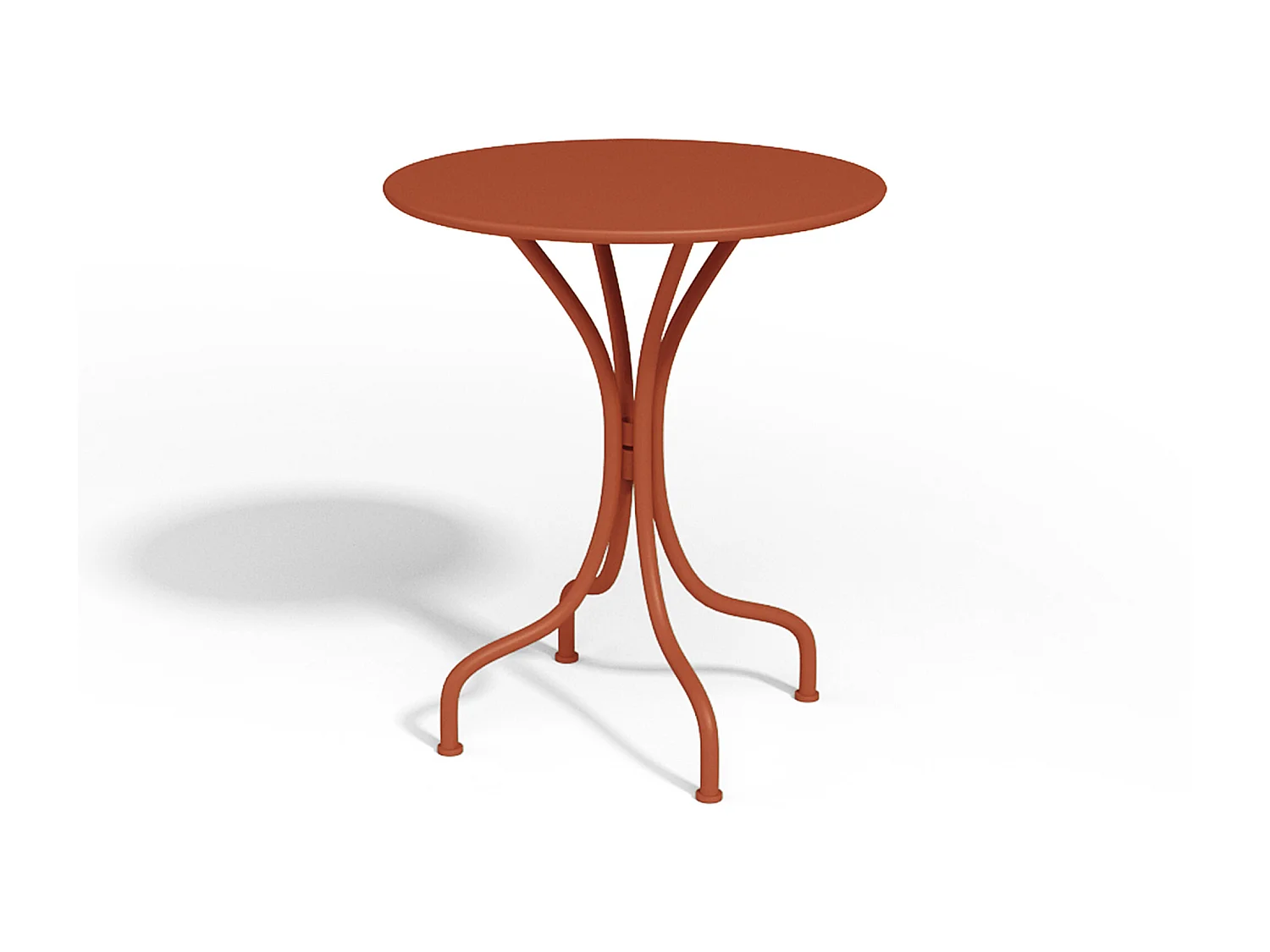 Table ronde de jardin D.60 cm en métal - Terracotta - MIRMANDE de MYLIA