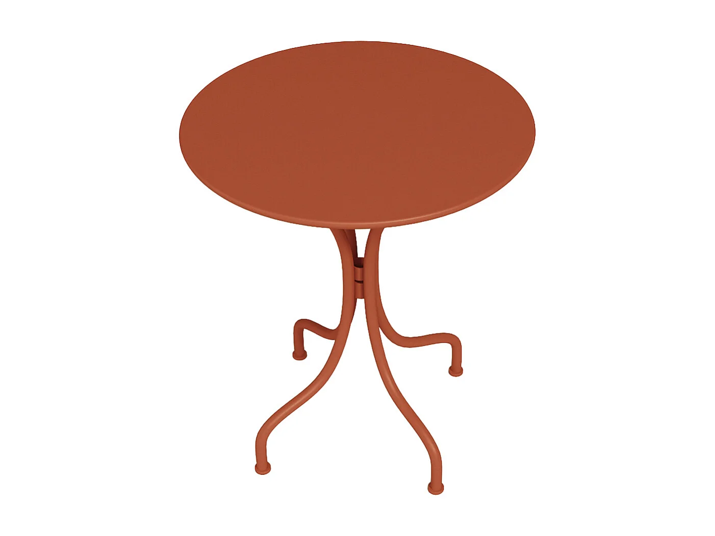 Rund trädgårdsbord i metall D.60 cm - Terracotta - MIRMANDE från MYLIA