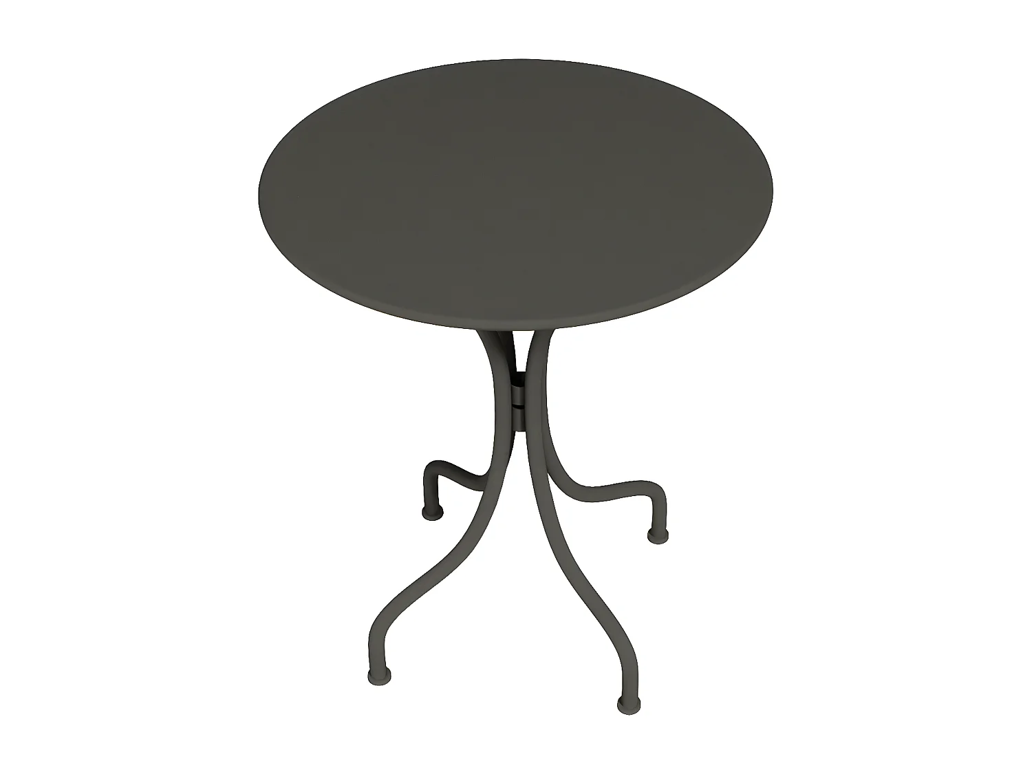 Gartentisch rund - D. 60 cm - Metall - Anthrazitgrau - MIRMANDE von MYLIA