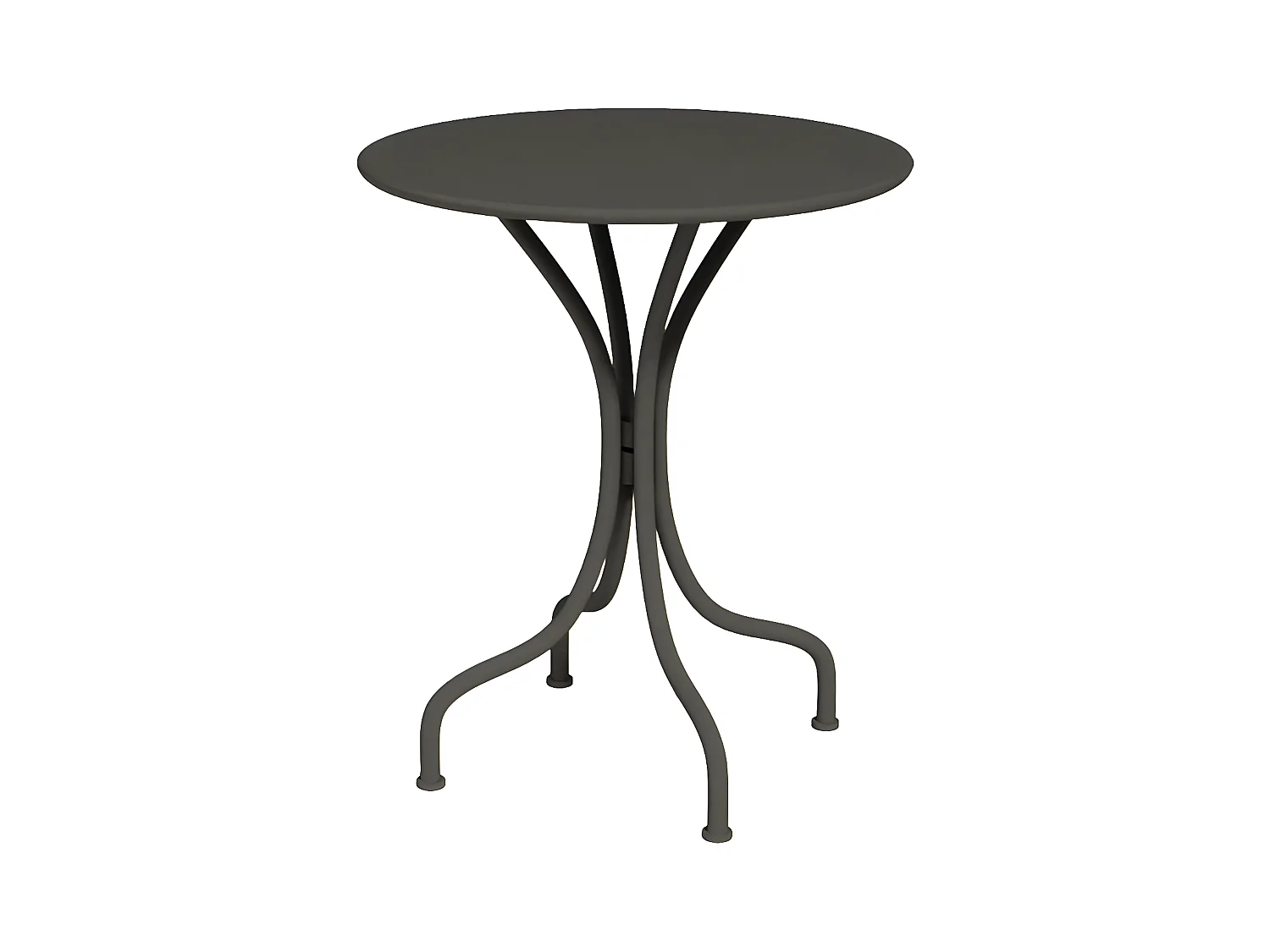 Tavolo tondo da giardino D.60 cm in Metallo Antracite MIRMANDE