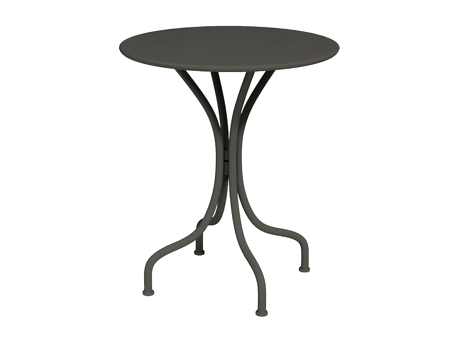 Vente-unique Gartentisch Rund - D. 60 Cm - Metall - Anthrazitgrau - Mirmande Von Mylia