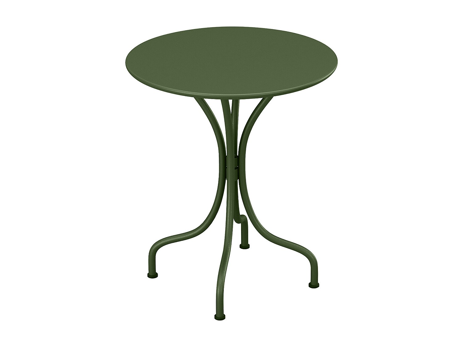 Vente-unique Gartentisch Rund - D. 60 Cm - Metall - Khaki - Mirmande Von Mylia