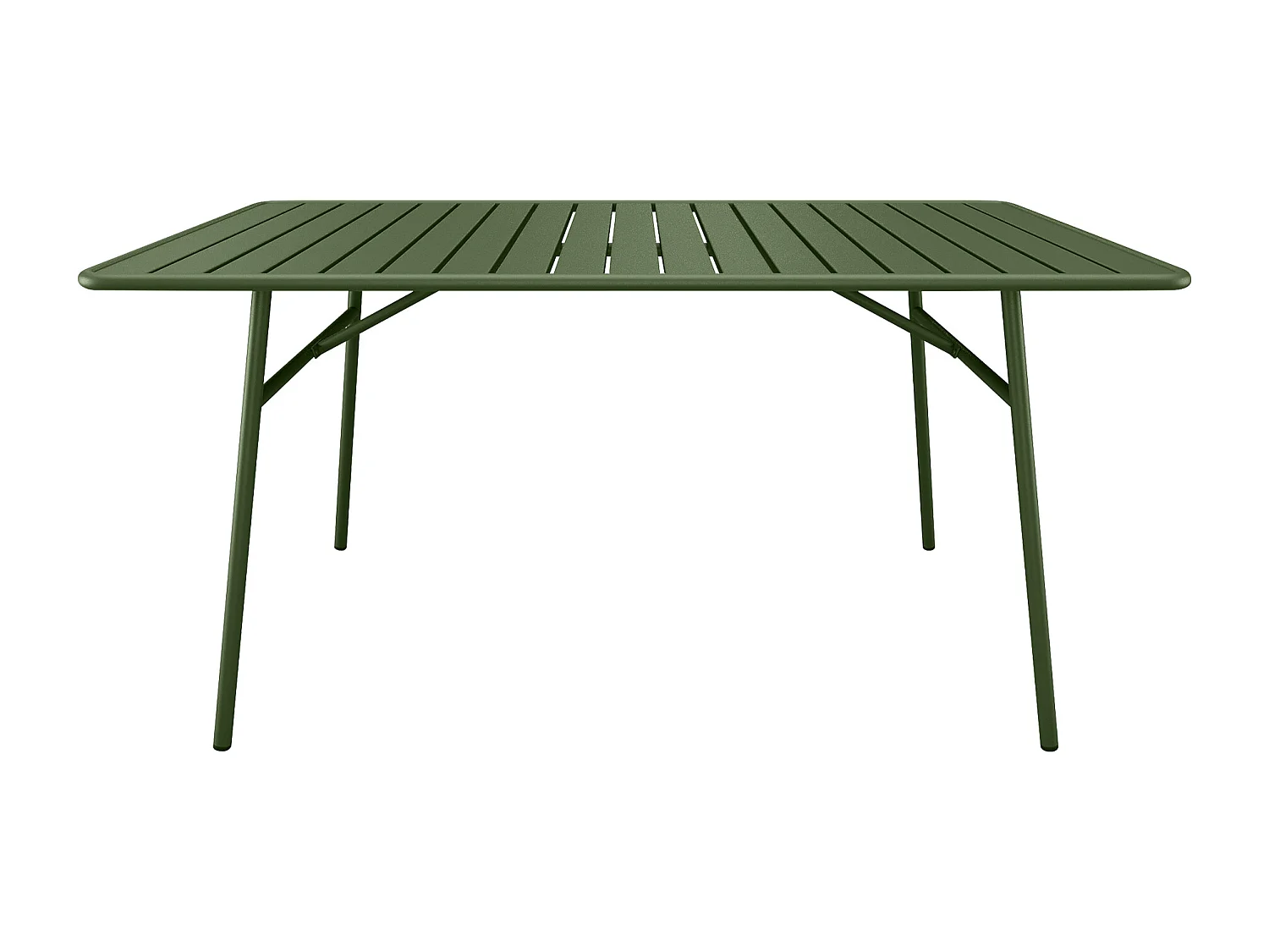 Table de jardin L.160 cm en métal - Kaki - MIRMANDE de MYLIA