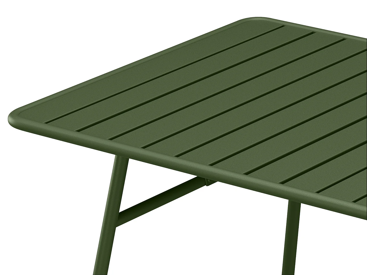 Table de jardin L.160 cm en métal - Kaki - MIRMANDE de MYLIA