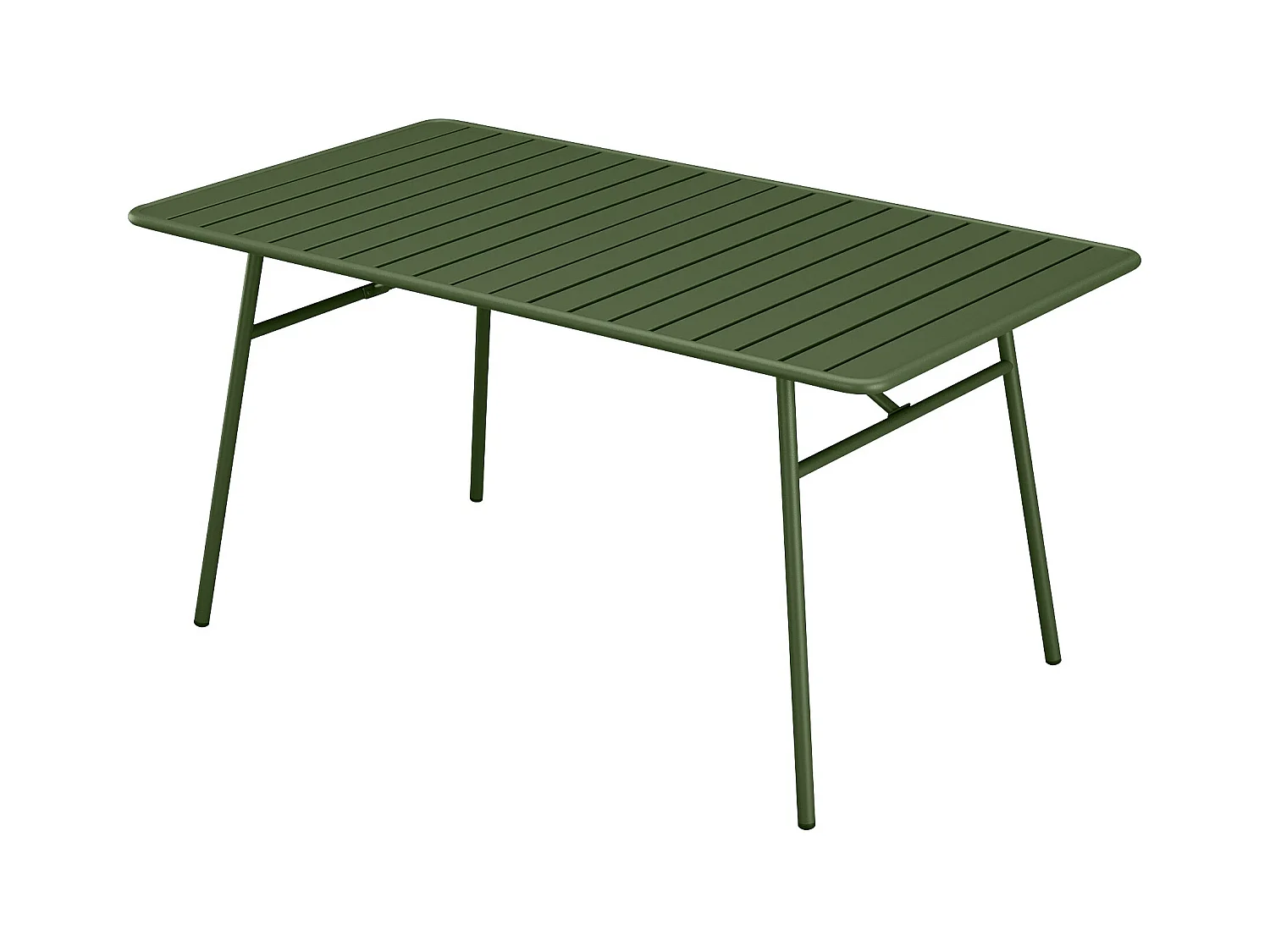Table de jardin L.160 cm en métal - Kaki - MIRMANDE de MYLIA