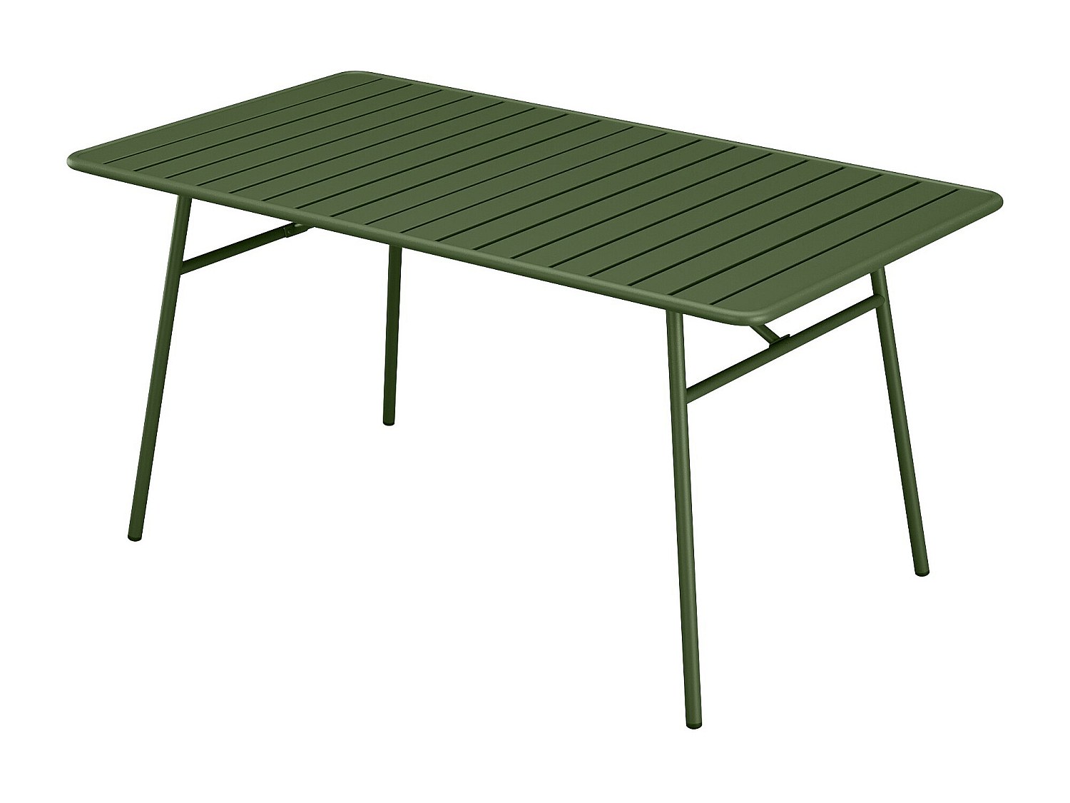 Vente-unique Gartentisch - D. 160 Cm - Metall - Khaki - Mirmande Von Mylia