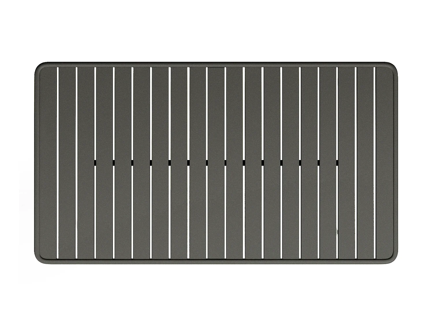 Garten-Essgruppe: Tisch D. 160 cm + 2 stapelbare Sessel + 4 stapelbare Stühle - Metall -  Anthrazitgrau - MIRMANDE von MYLIA