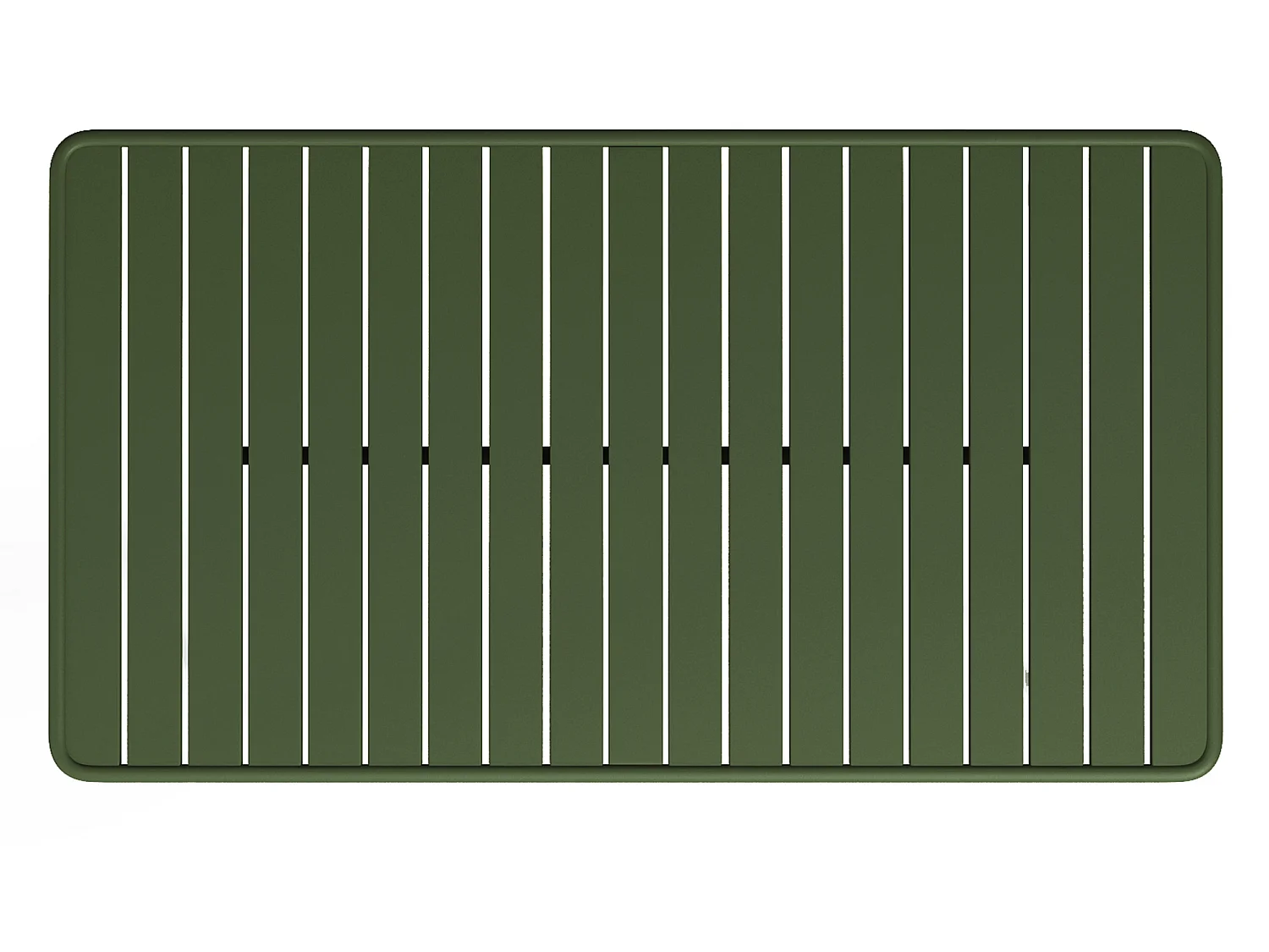 Conjunto de jantar de jardim em metal, uma mesa C. 160 cm com 2 cadeirões empilháveis e 4 cadeiras empilháveis, caqui - MIRMANDE