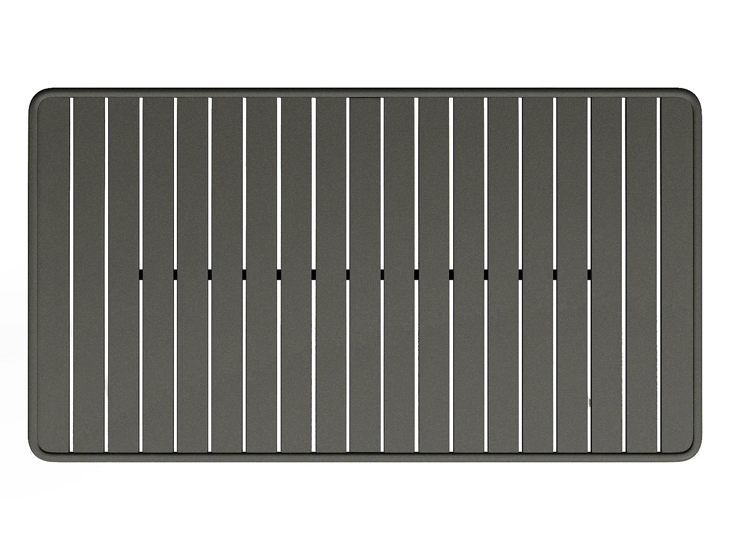 Salle à manger de jardin en métal - une table L.160 cm et 4 chaises empilables - Gris anthracite - MIRMANDE de MYLIA