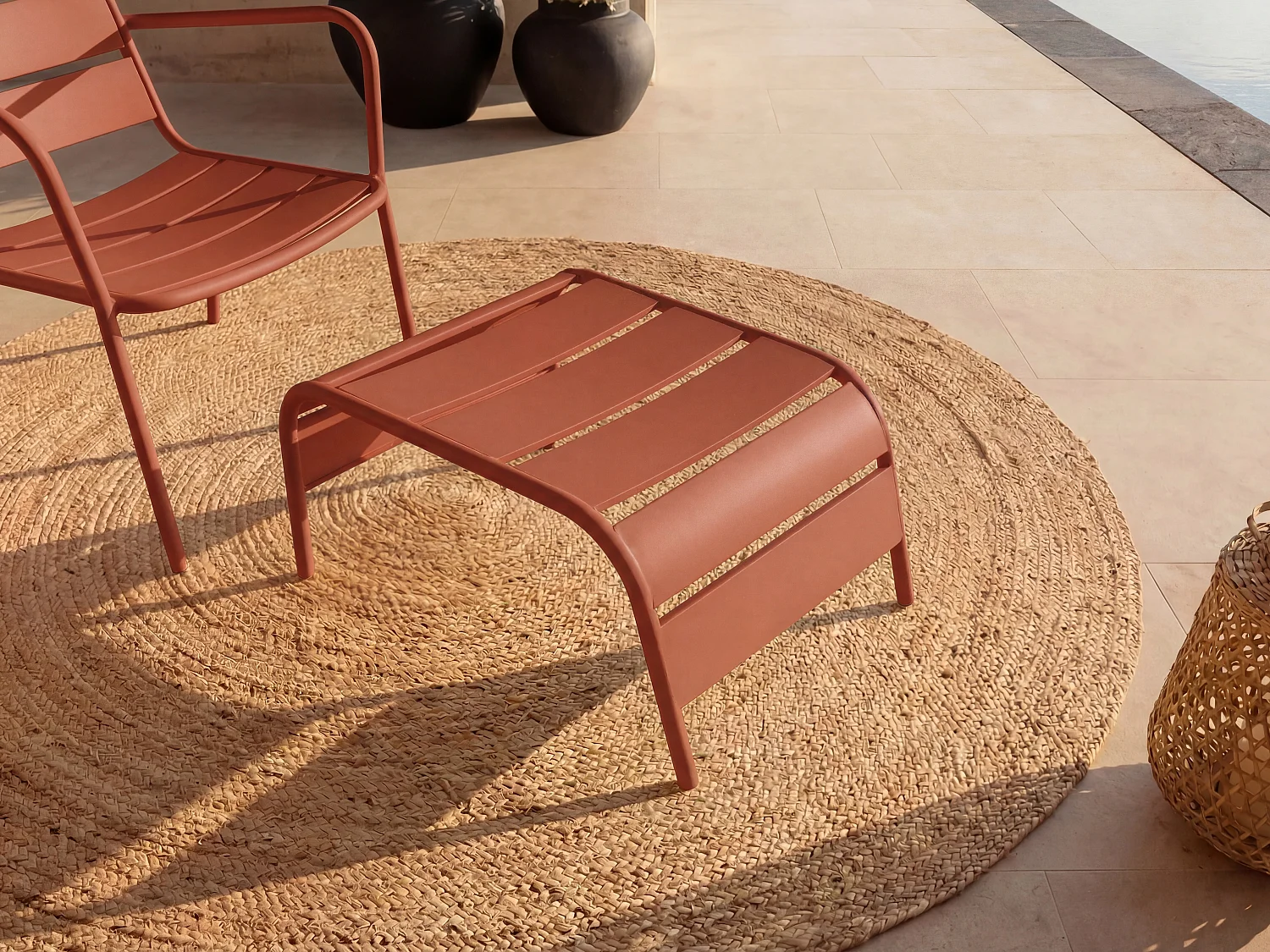 Repose pied en métal - Terracotta - MIRMANDE de MYLIA