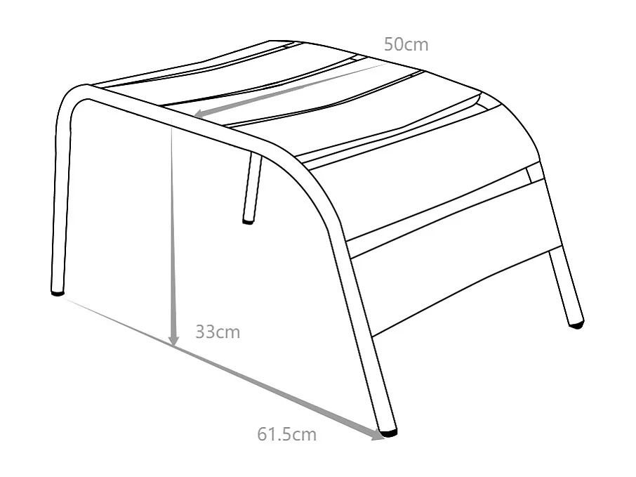 Repose pied en métal - Kaki - MIRMANDE de MYLIA