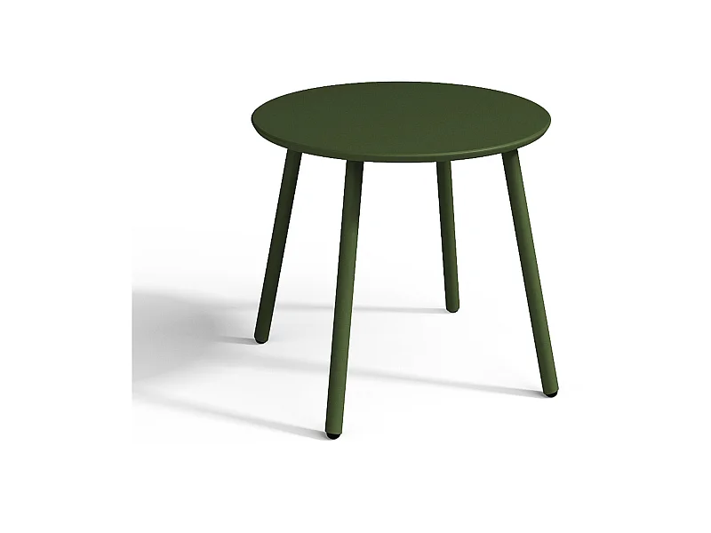 Mesa de apoio de jardim em metal caqui - MIRMANDE