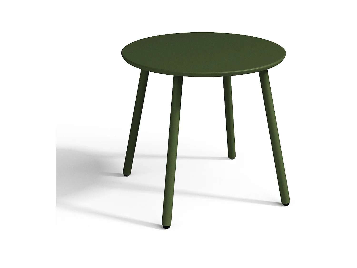 Table d'appoint de jardin en métal ronde - Kaki - MIRMANDE de MYLIA