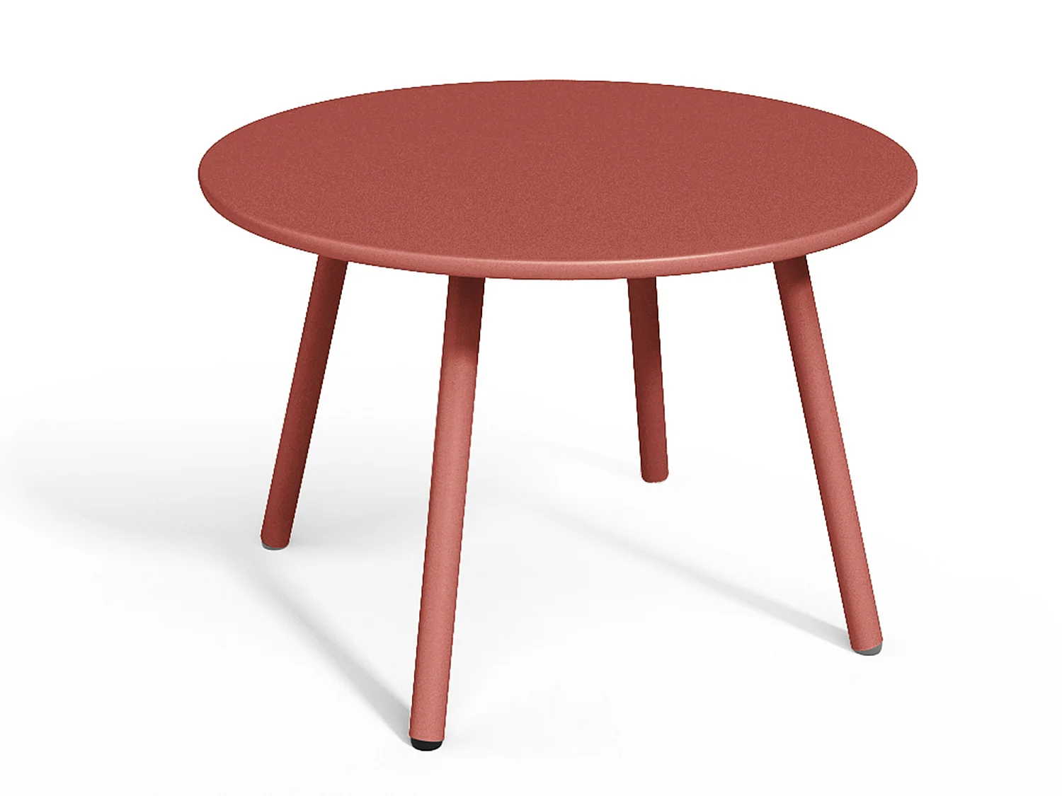 Garten-Sitzgruppe: 2 Beistelltische + 2 stapelbare Sessel - Metall - Terracotta - MIRMANDE von MYLIA