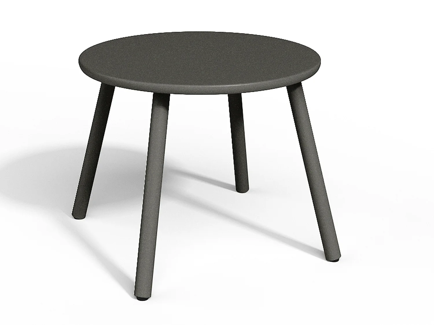 Salon de jardin en métal - 2 fauteuils bas empilables et tables gigognes - Gris anthracite - MIRMANDE de MYLIA