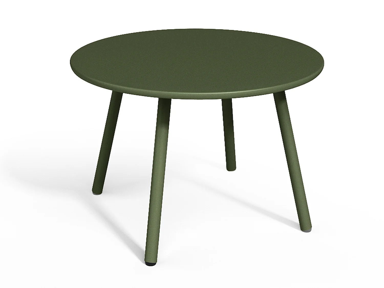 Salon de jardin en métal - 2 fauteuils bas empilables et tables gigognes - Kaki - MIRMANDE de MYLIA