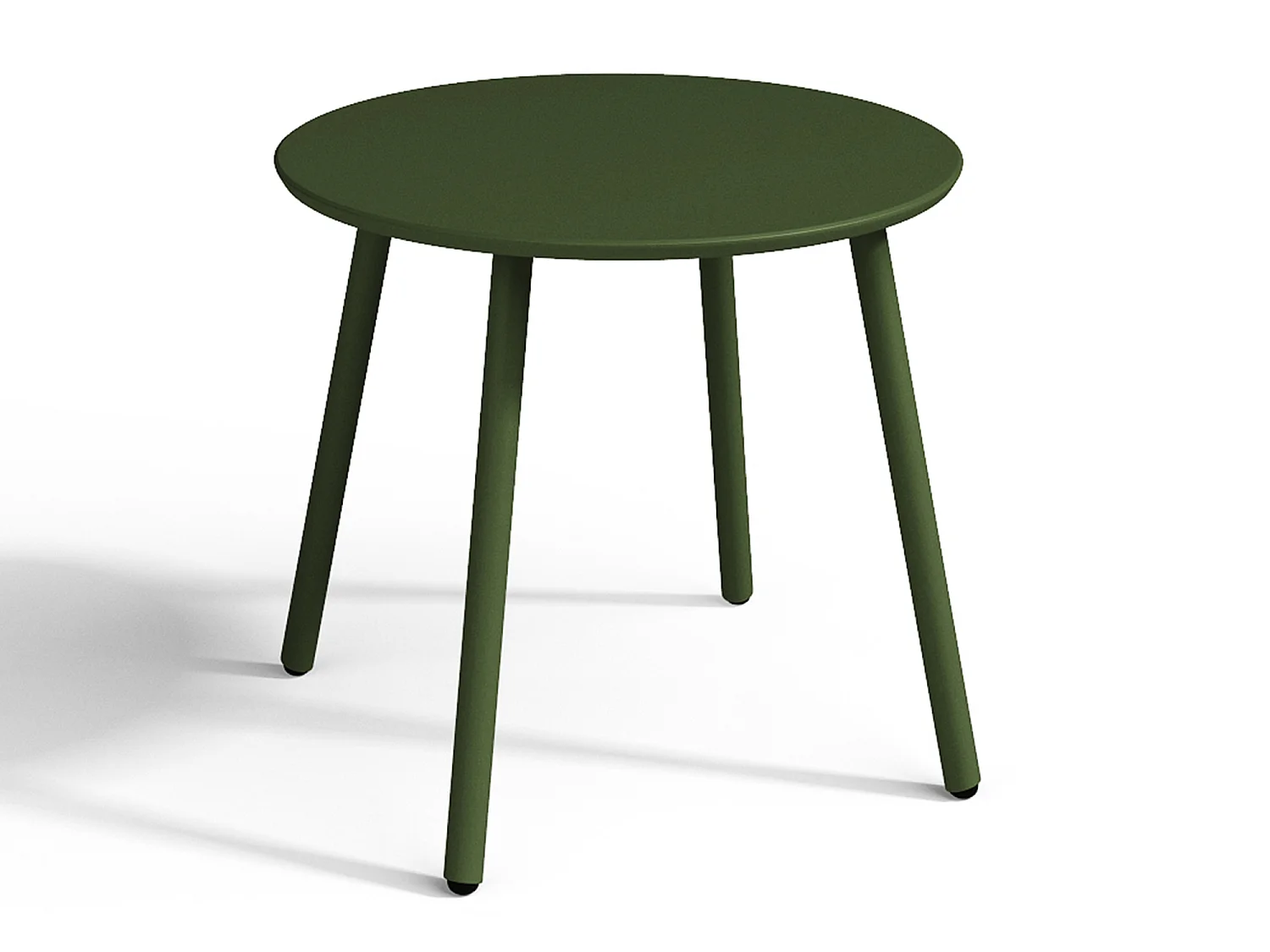 Garten-Sitzgruppe: Beistelltisch + 2 stapelbare Sessel - Metall - Khaki - MIRMANDE von MYLIA