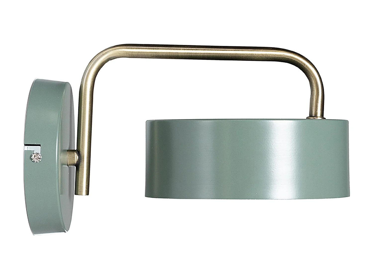 Wandleuchte Vintage 2er-Set - Metall - L 24 x H 14.5 cm - Khaki & Goldfarben - OTILIE