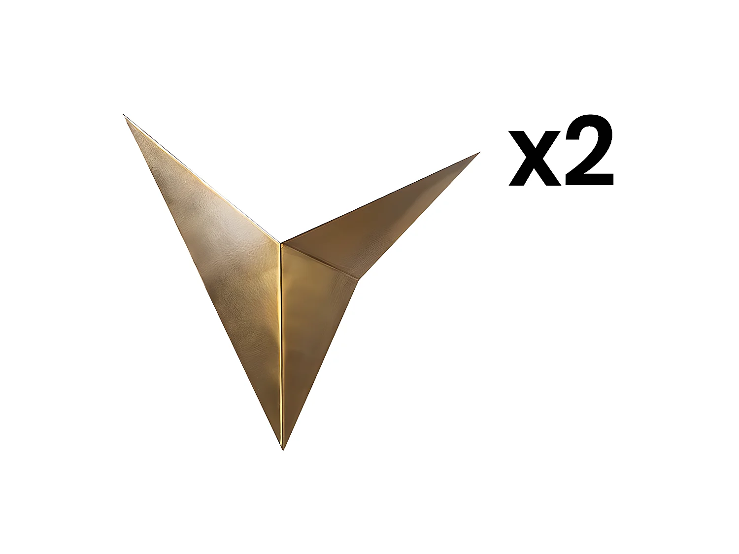 Wandleuchte 2er-Set - Metall - 34 x 5 x 34 cm - Goldfarben - BIRDO