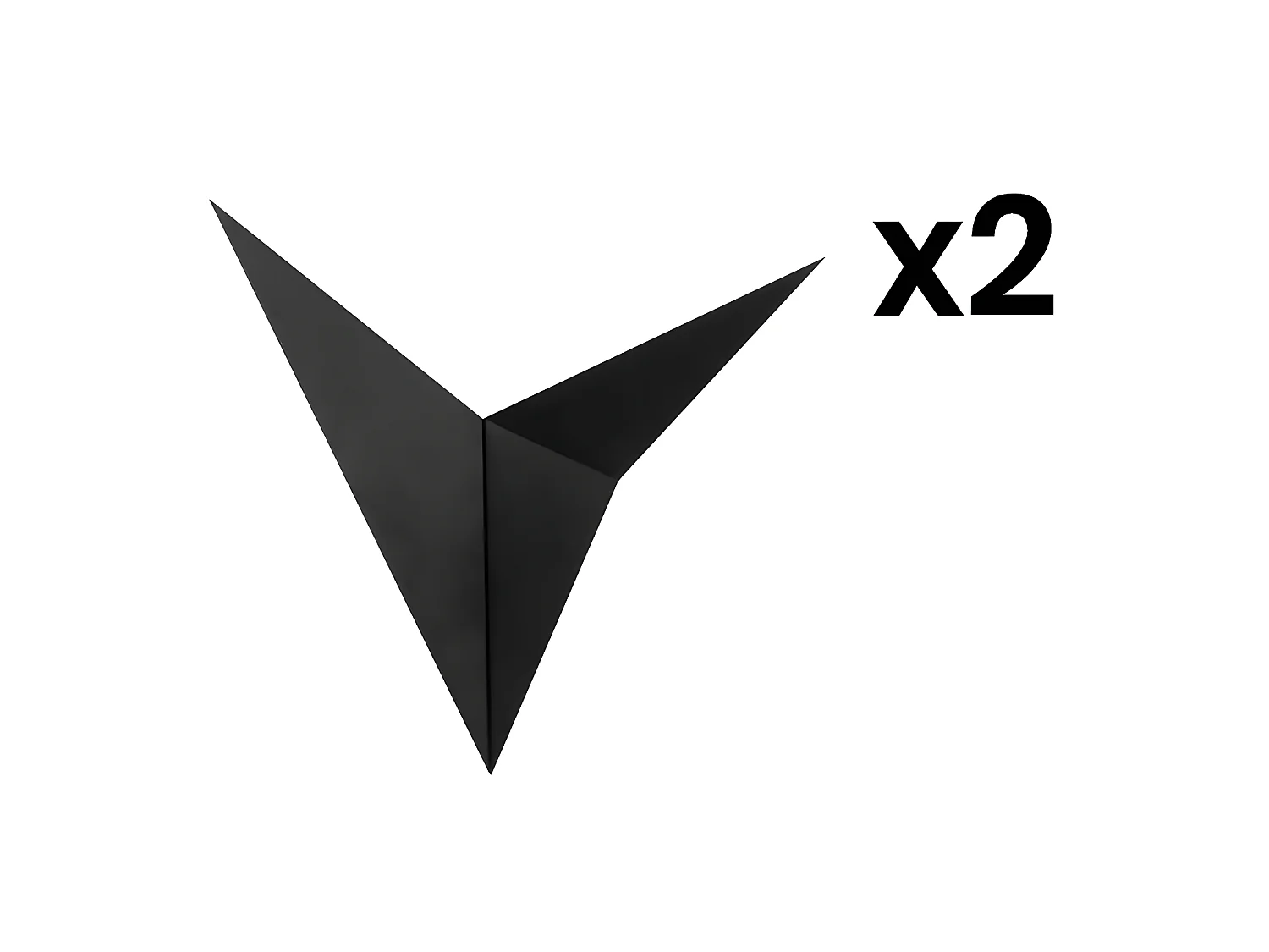 Applique L34 x P5 x H34 cm in Metallo Nero - Lotto di 2 - BIRDO