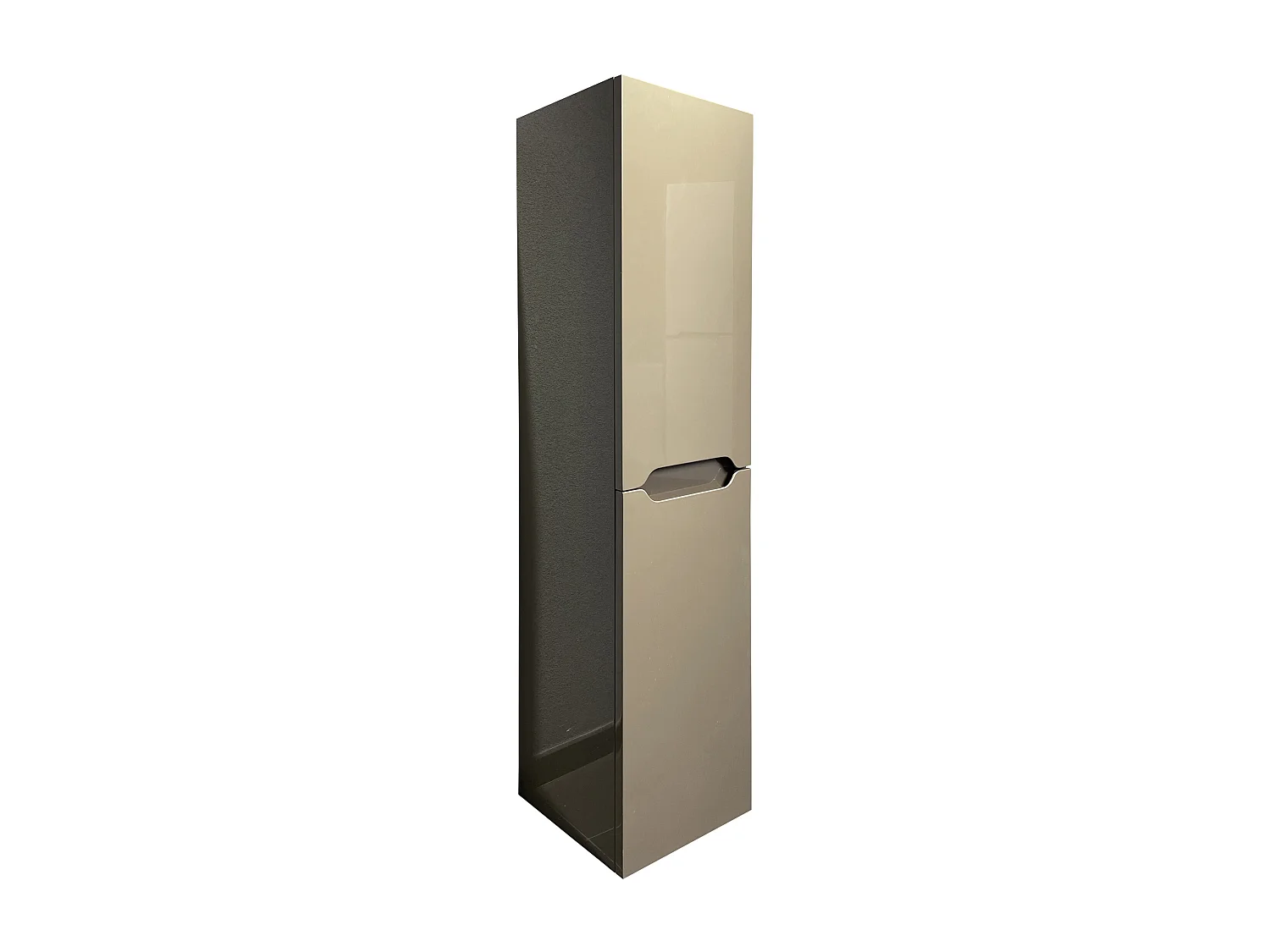 Colonne de salle de bain suspendue - Taupe - L30 x l30 x 120 cm - STEFANIE