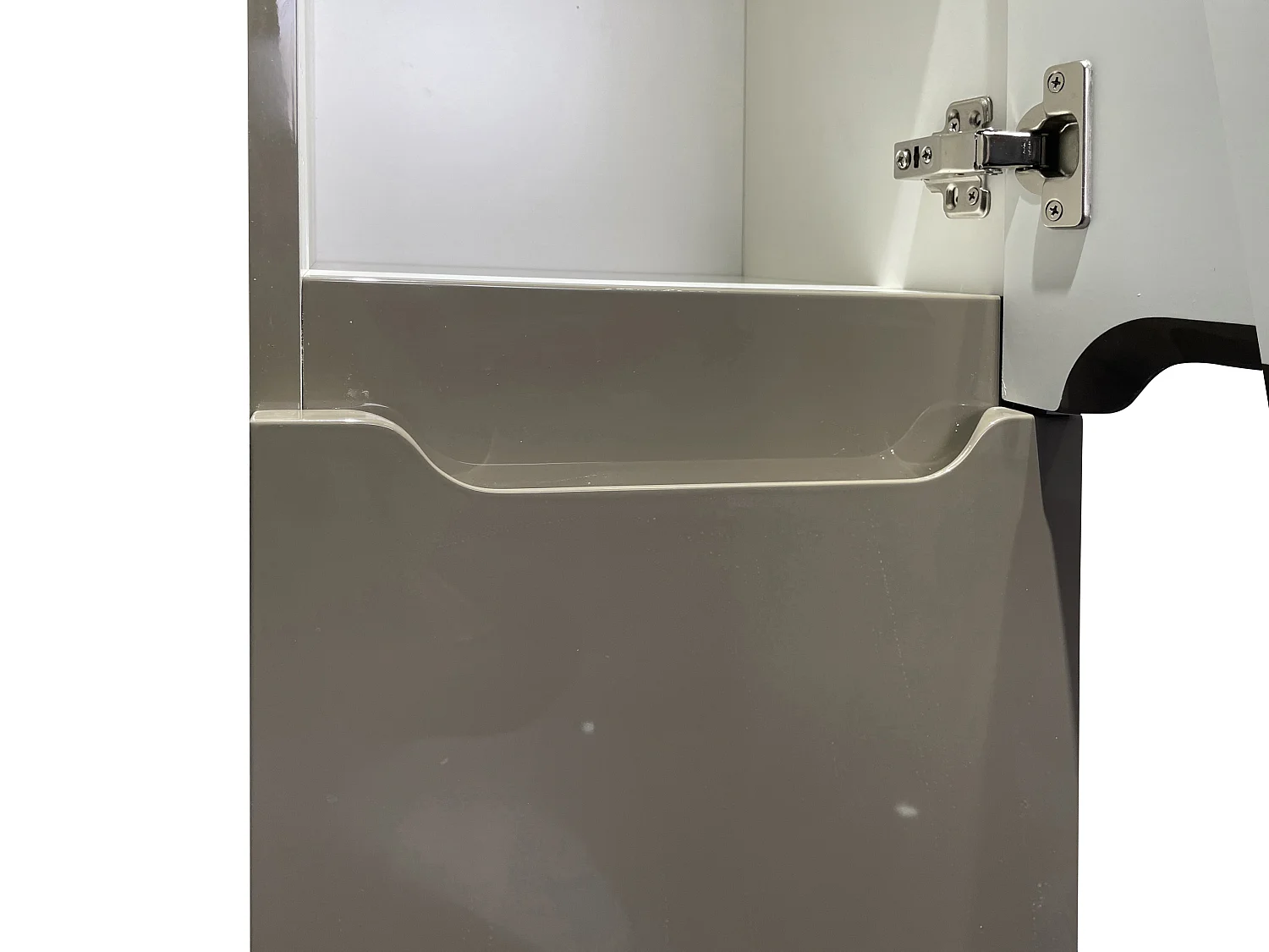 Colonne de salle de bain suspendue - Taupe - L30 x l30 x 120 cm - STEFANIE