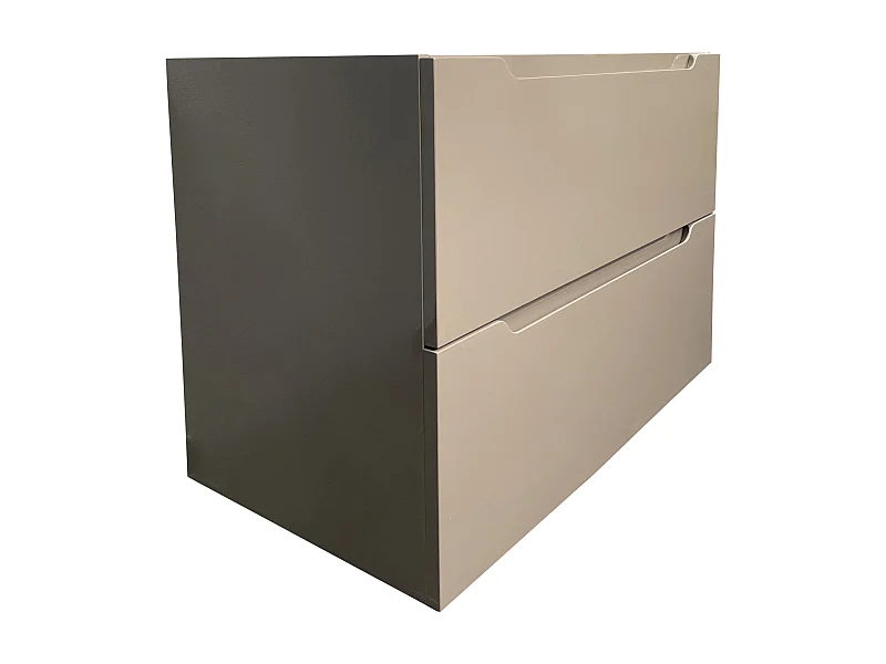 Waschbeckenunterschrank hängend  - 80 cm - Taupe - STEFANIE