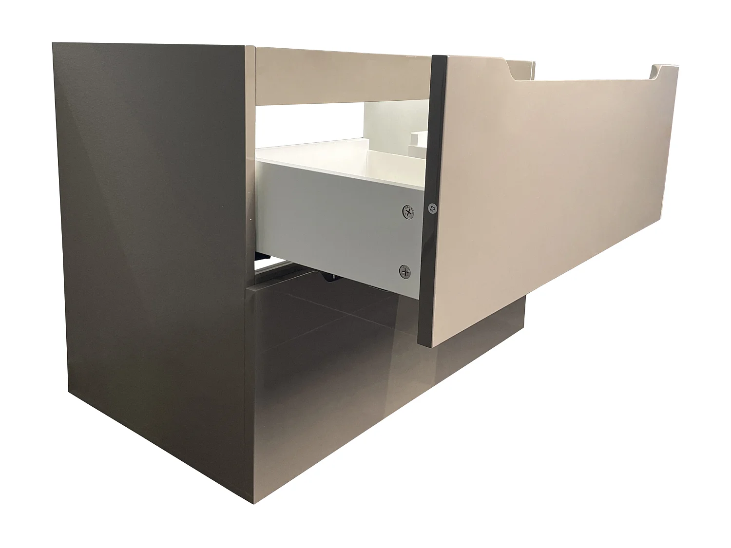 Waschbeckenunterschrank hängend  - 80 cm - Taupe - STEFANIE