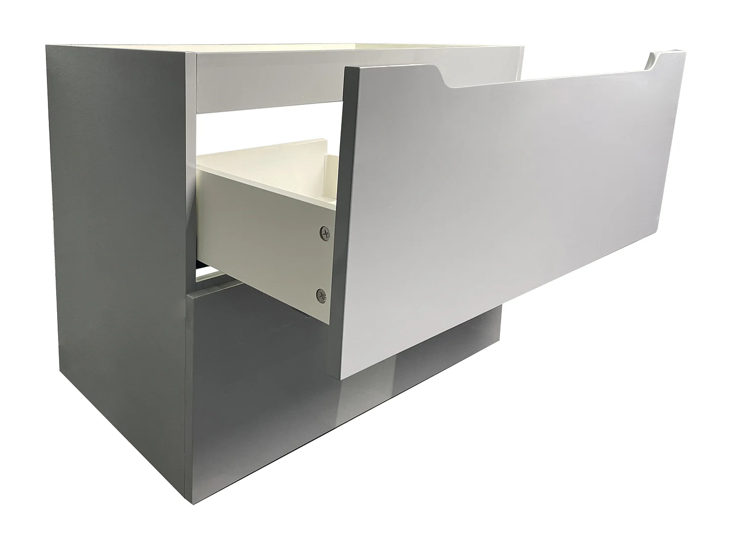 Meuble sous vasque suspendu - Gris - 80 cm - STEFANIE