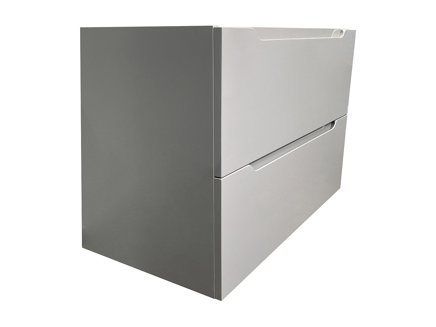 Waschbeckenunterschrank hängend - 80 cm - Grau - STEFANIE günstig online kaufen