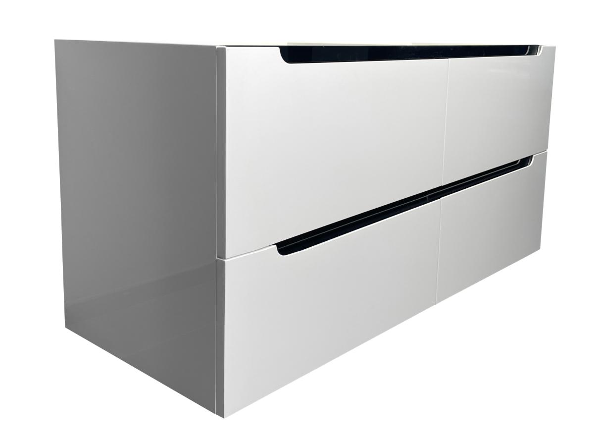 Waschbeckenunterschrank hängend - Weiß - B120 x H57 cm - SELITA günstig online kaufen