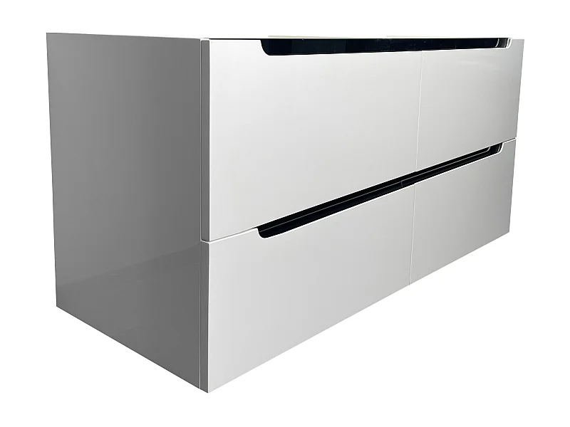 Meuble sous vasque suspendu - Blanc - L120 x H57 cm - SELITA