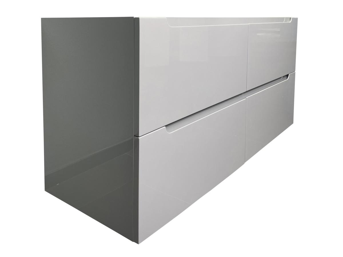 Waschbeckenunterschrank hängend - Grau - B120 x H57 cm - SELITA günstig online kaufen