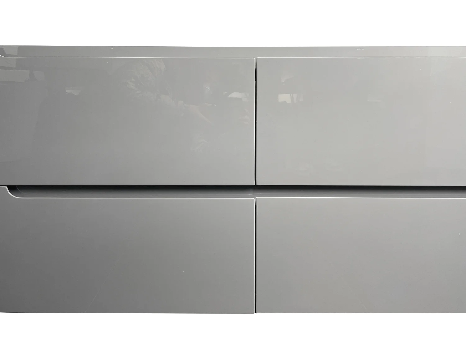 Szafka łazienkowa wisząca   pod umywalkę - Szary - dł. 120 x wys. 57 cm - SELITA