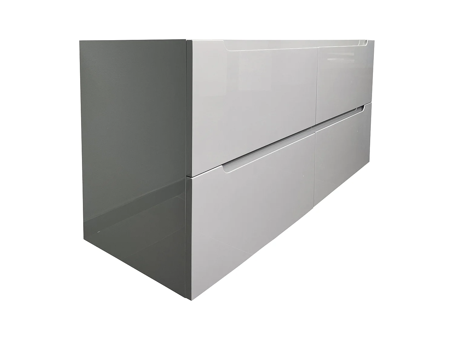 Meuble sous vasque suspendu - Gris - L120 x H57 cm - SELITA