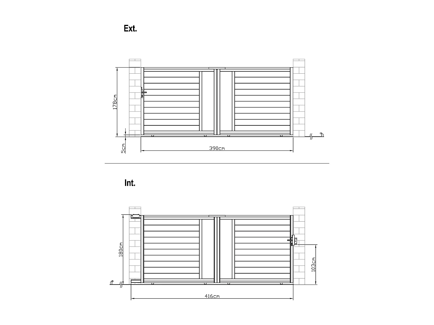 Portail électrique coulissant aluminium semi plein à motifs L416 x H180 cm anthracite GREGOR