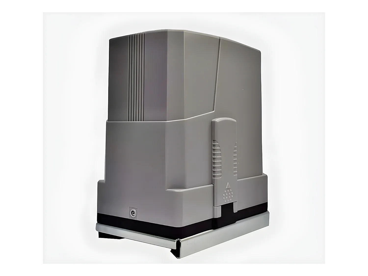 Portão elétrico de correr em alumínio perfurado de C343 x A149 cm cor antracite  - TARNOS II