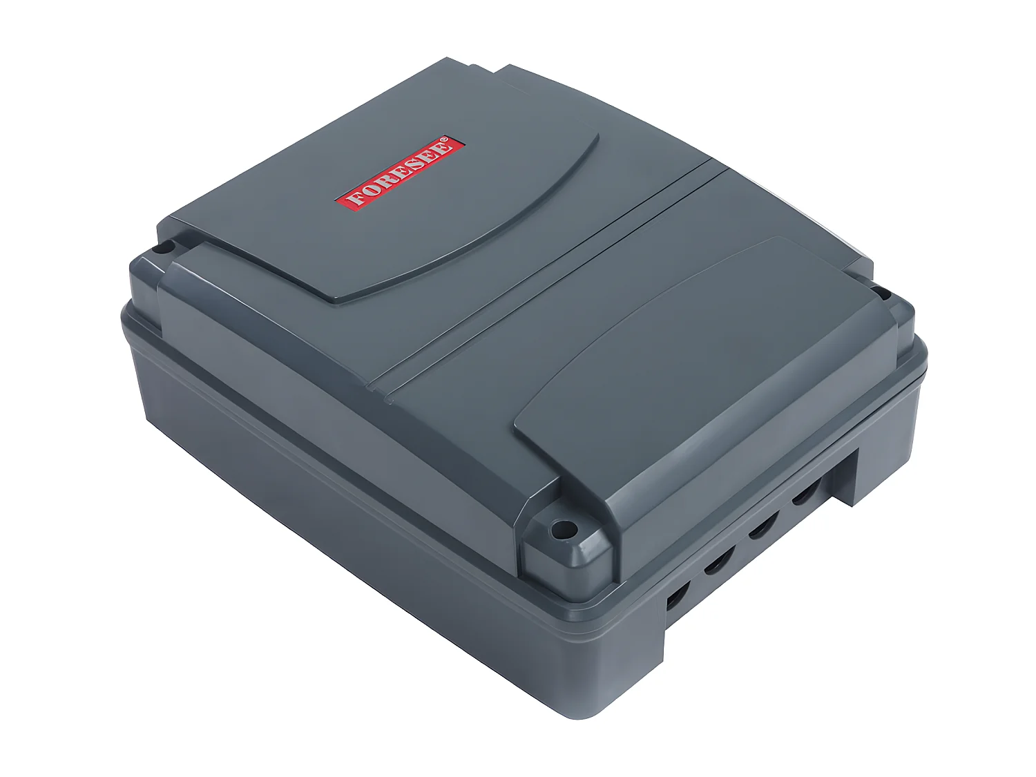 Portail électrique battant aluminium semi plein L321 x H148 cm anthracite en kit TARNOS II