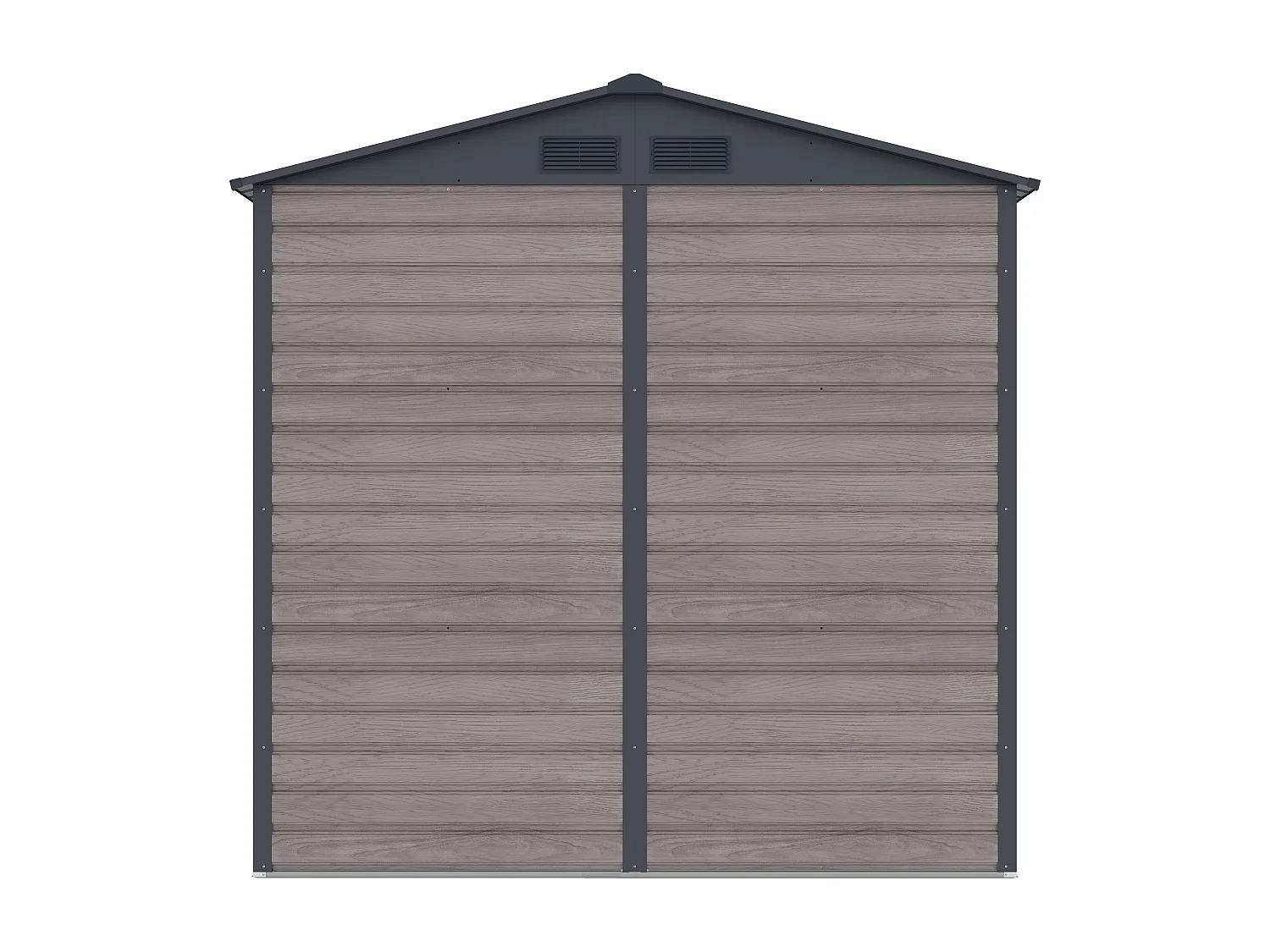 Abri de jardin métal en acier galvanisé effet bois gris 2,79 m² - ADELMO