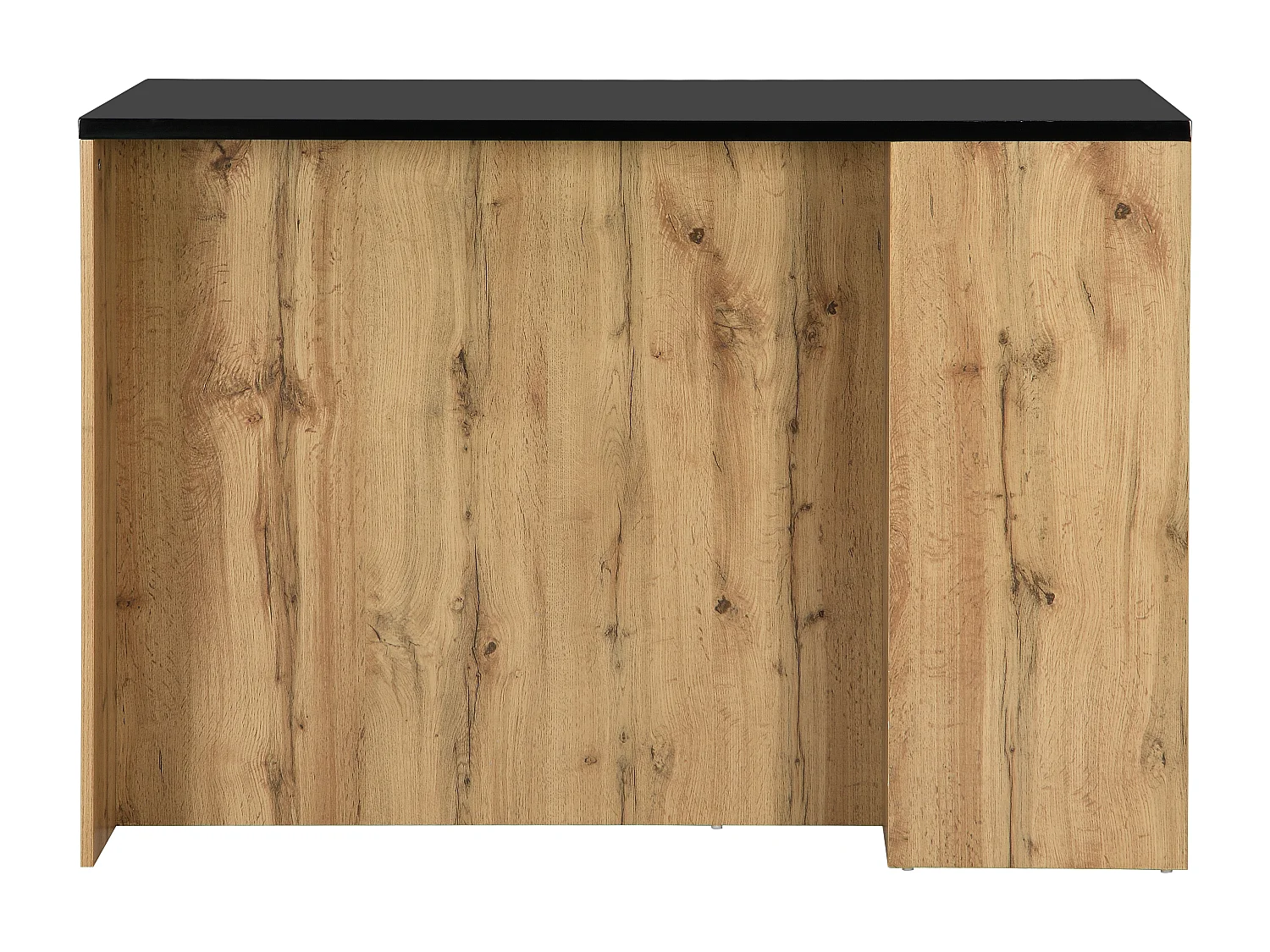 Isola centrale da cucina con vani portaoggetti Nero e Naturale - MEILI