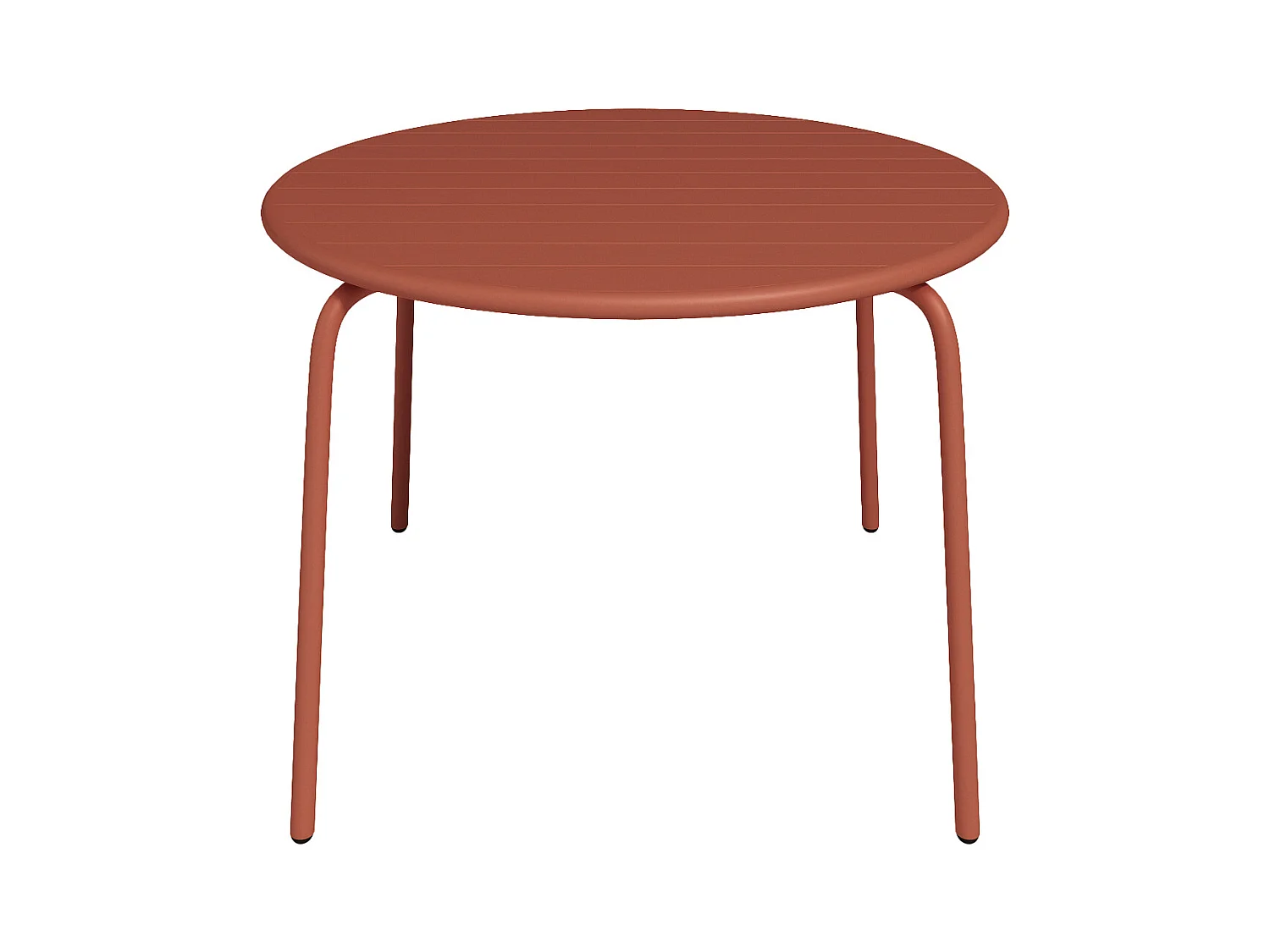 Rund hagbord D.110 cm i metall - Terracotta - MIRMANDE fra MYLIA